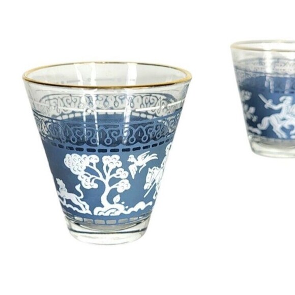 VTG Hazel Atlas Arabian Knights Jasperware Shot Glass Set Of 5 Whiskey Lowball - Picture 4 of 12